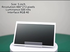 شاشة LCD قابلة للقراءة من قبل الشمس 5 بوصات مع 480 * 272 بكسل ضوء 500nits شاشة سطوع عالية RGB Int