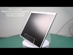 9.7 بوصة TFT LCD عرض وحدة مع 1024 * 768 دقة 400 نيت لسيارات LCD واجهة LVDS